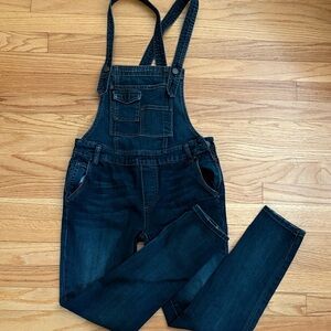 Free People Dark Blue Denim Overalls